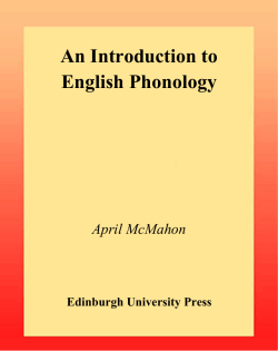 An Introduction to English Phonology