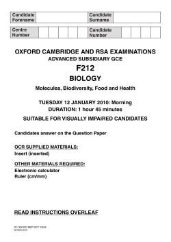 Unit F212 - Molecules, biodiversity, food and health - Visually