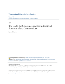 The Code, the Consumer, and the Institutional Structure of the
