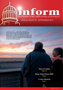Inform 90 - Catholic Diocese of Christchurch