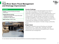 Huai River Basin Flood Management and Drainage Improvement