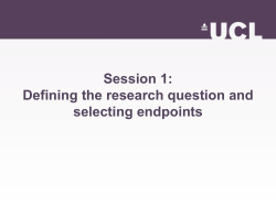 Defining a research question and defining endpoints - UK-CAB