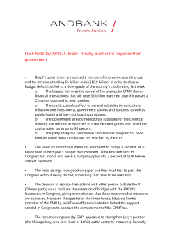 Flash Note 15/09/2015. Brazil - Finally, a coherent