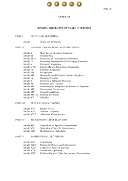 Page 283 ANNEX 1B GENERAL AGREEMENT ON TRADE IN