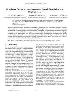 Drag Force Exerted on an Axisymmetric Particle Translating in a