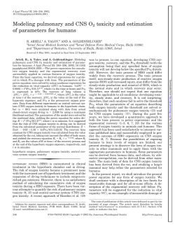 Modeling pulmonary and CNS O2 toxicity and estimation of