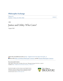 Justice and Utility: Who Cares?