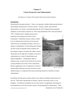 Chapter 8 Urban Stormwater and Sedimentation
