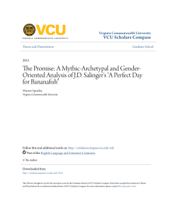 A Mythic-Archetypal and Gender-Oriented Analysis of JD Salinger`s