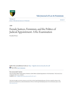 Female Justices, Feminism, and the Politics of Judicial Appointment