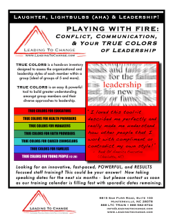 Conflict, Communication, and Your TRUE