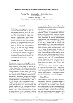 Semantic Parsing for Single-Relation Question Answering