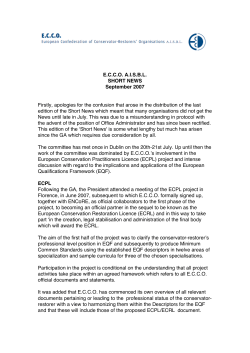 Short News September 2007 - European Confederation of