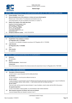 Nutrient Agar SECTION 1: IDENTIFICATION OF THE SUBSTANCE