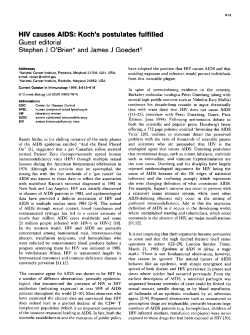 HIV causes AIDS: Koch`s postulates fulfilled Guest