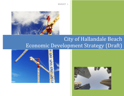 City of Hallandale Beach Economic Development Strategy (Draft)
