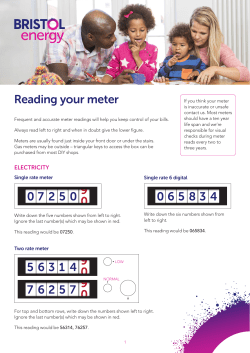How to read your meter