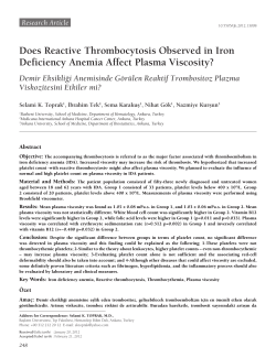Does Reactive Thrombocytosis Observed in Iron