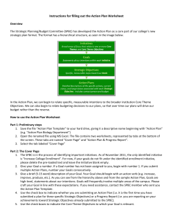 Instructions for filling out the Action Plan Worksheet