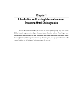Chapter 1 Introduction and Existing Information about Transition