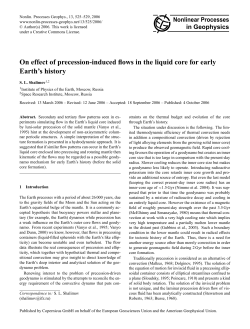 On effect of precession-induced flows in the liquid core for early
