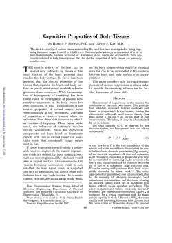 Capacitive Properties of Body Tissues