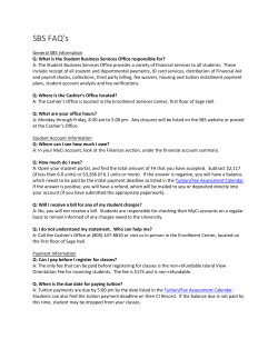 SBS FAQ`s - California State University Channel Islands