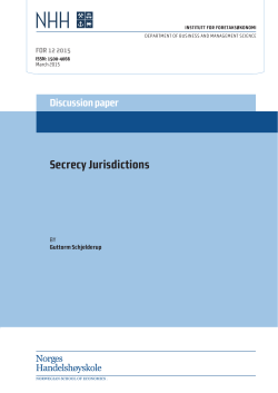 Discus Secrecy Jurisdictions