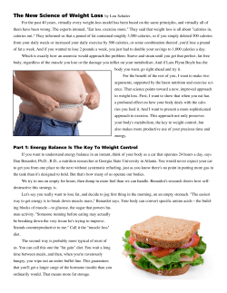 The New Science of Weight Loss by Lou Schuler