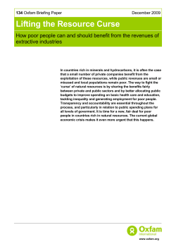 Lifting the Resource Curse