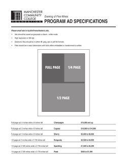 PROGRAM AD SPECIFICATIONS