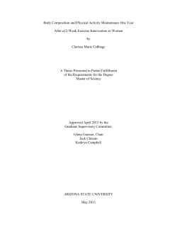 Body Composition and Physical Activity Maintenance One Year After