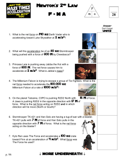 P. 96 Newton`s 2nd Law Worksheet