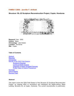 Structure 10L-22 Sculpture Reconstruction Project, Cop&aacute;n