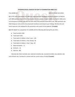 EPIDEMIOLOGICAL EXERCISE FOR SENT UP