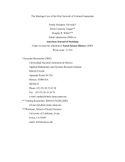 The Marriage Core of the Elite Network of Colonial Guatemala