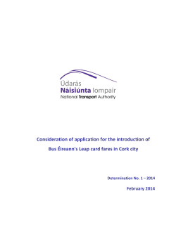 Introduction of Bus &Eacute;ireann Leap fares Red Zone Cork, February 2014