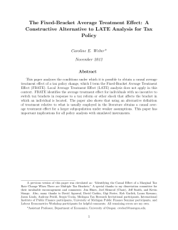 The Fixed-Bracket Average Treatment Effect