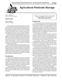 F-7451 Agricultural Pesticide Storage