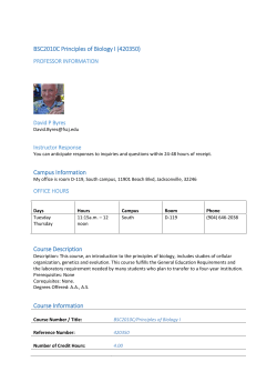 BSC2010C Principles of Biology I (420350)