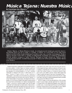 Musica Tejana: Nuestra Musica