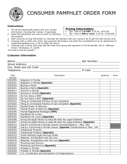Consumer Pamphlet Order Form