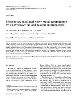 Phosphatase-mediated heavy metal