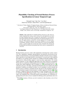 Plausibility Checking of Formal Business Process