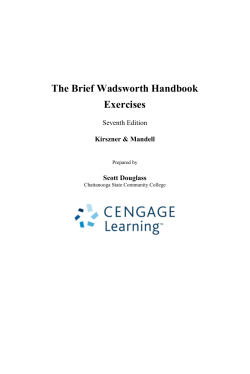 The Brief Wadsworth Handbook Exercises