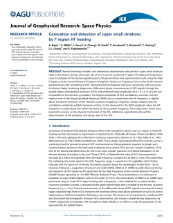 Generation and detection of super small striations by F region HF