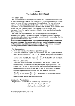Lecture 2: Heckscher