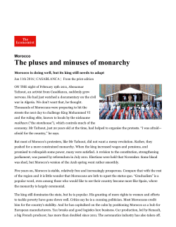 The pluses and minuses of monarchy
