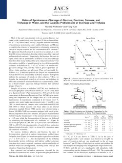 Rates of Spontaneous Cleavage of Glucose, Fructose, Sucrose, and