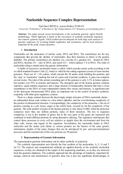 Nucleotide Sequence Complex Representation
